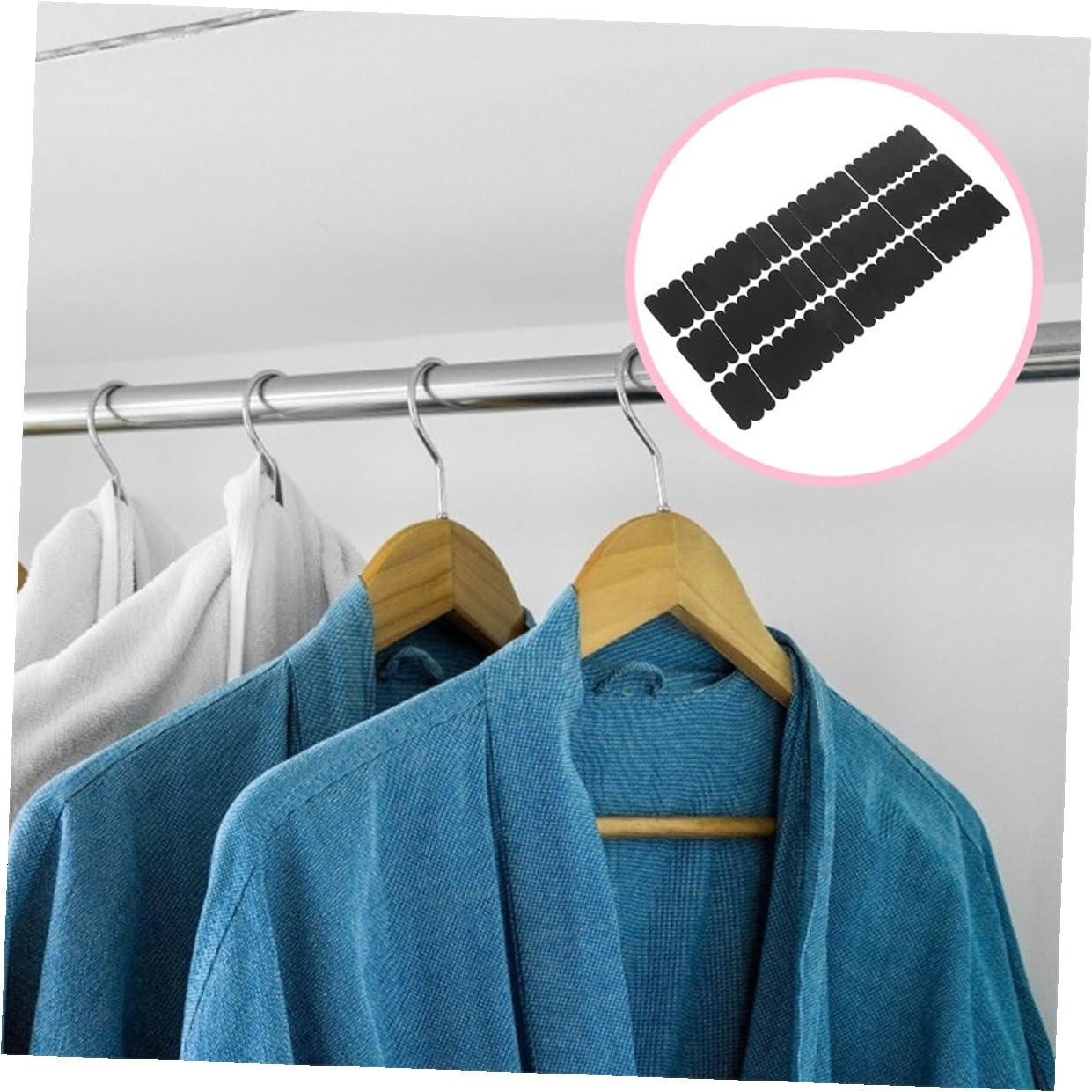 200 empuñaduras de silicona antideslizantes para colgar madera y plástico, almohadillas adhesivas resistentes para conservación de ropa y soluciones de almacenamiento seguro