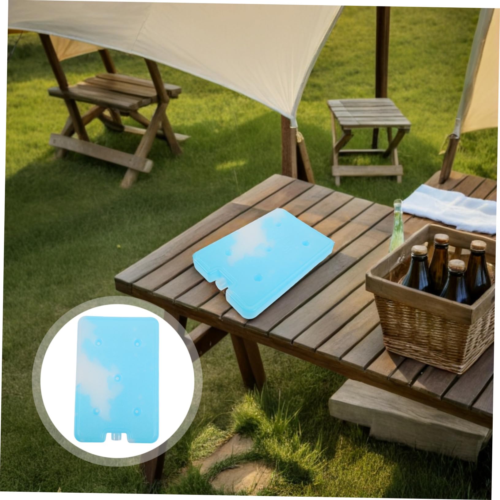 Gatuida Pack Glace Réutilisable Glaçons Réfrigérants Étanches Capacité pour Glacière et Refroidissement Rapide et Isolation Thermique
