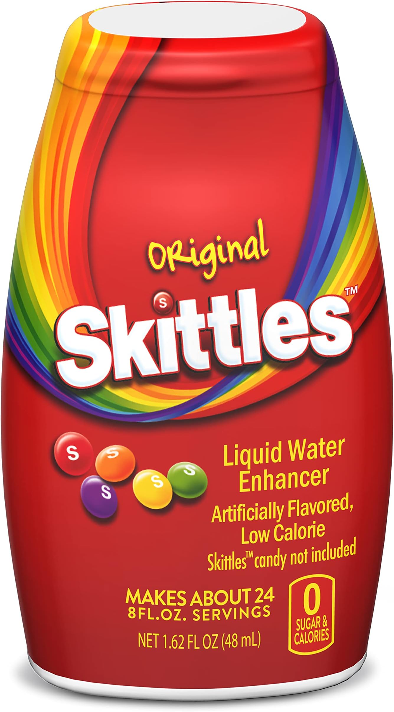 SINGLES TO GO! Skittles Liquid Water Enhancer, 1.62 Fl. Oz. Bottle, 1 Bottle Makes 24 8oz. Servings