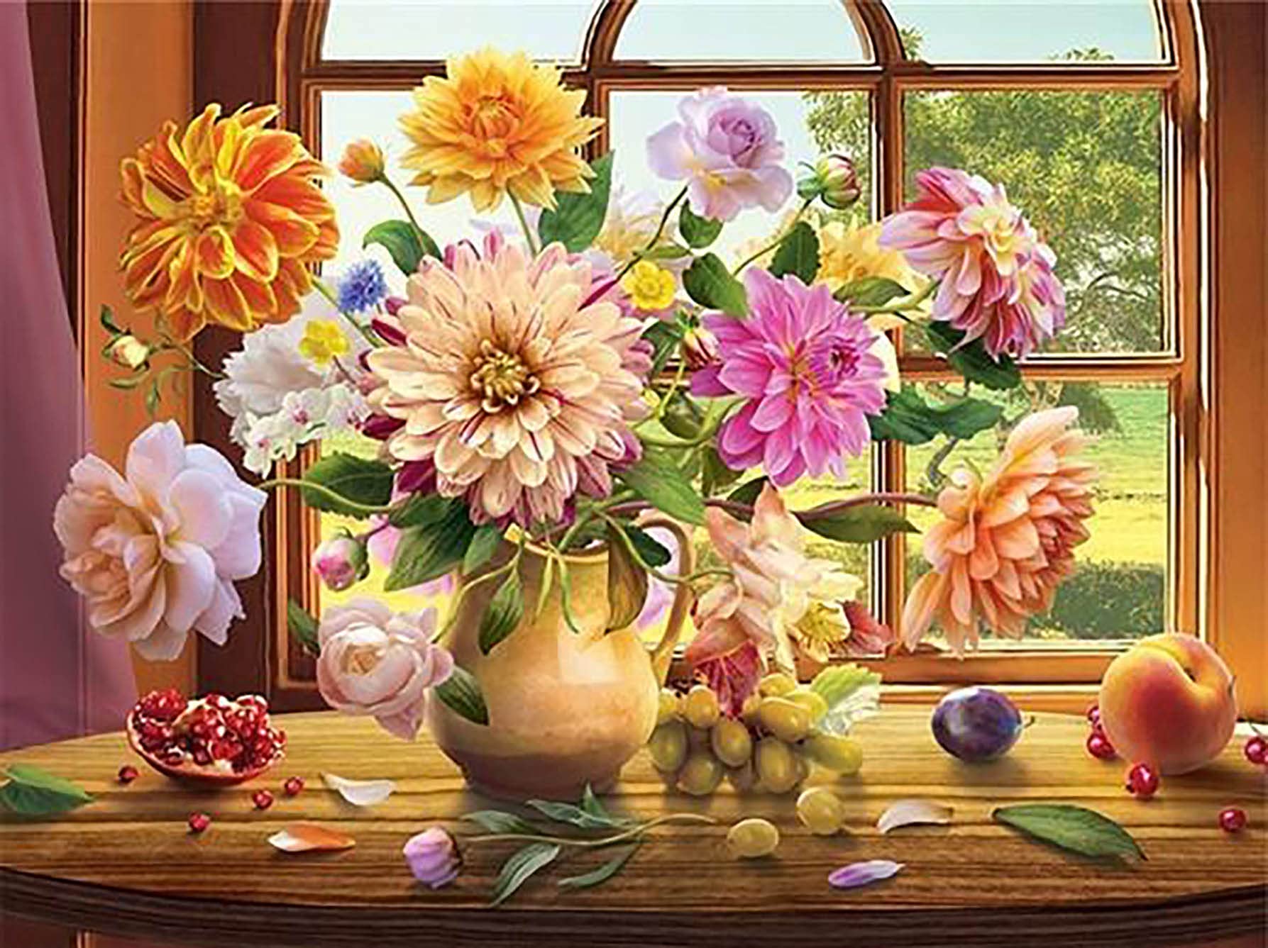 DCIDBEI Diamond Painting 5D Fai Da Te - Girasoli In Vaso - Kit Completo Con Tela, Diamanti E Strumenti - 15,4x20 Cm - 4