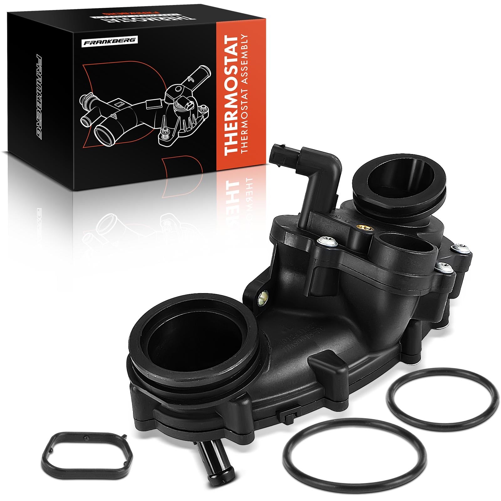 Frankberg Termostato regolatore del liquido di raffreddamento 059121111CR | Compatibile con: A6 Avant 4A5, Q7 Van 4MB 4MG, A6 Allroad 4GH 4GJ, A4 Avant 8W5 8WD, A6 Allroad 4AH, A4 8W2 8WC