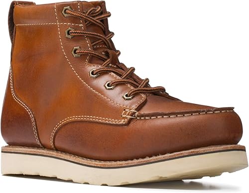 Miniatura 8 de Golden Fox - Botas de trabajo para hombre, con tacón corrido y costura superior alrededor suela, de 6 pulgadas
