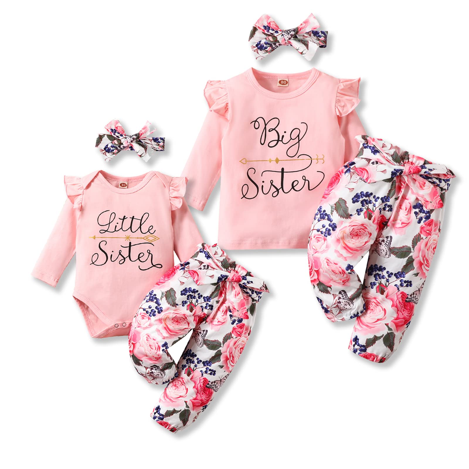 Newborn Baby Girl Clothes Big Sister Little Sister Matching