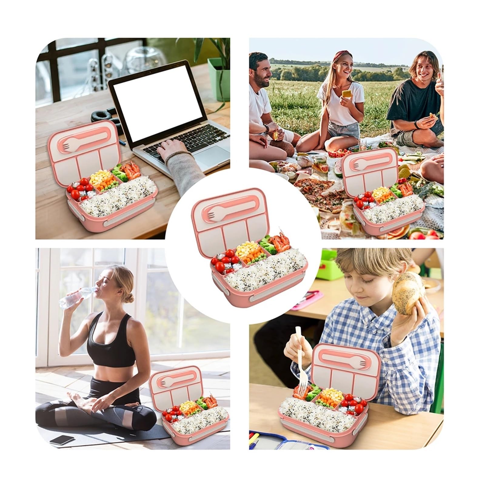 1L Plastic Electric Lunch Box Food Warmer Portable Heater for Home - Leak Proof Lunch Heating Microwave Food Containers(Blue)