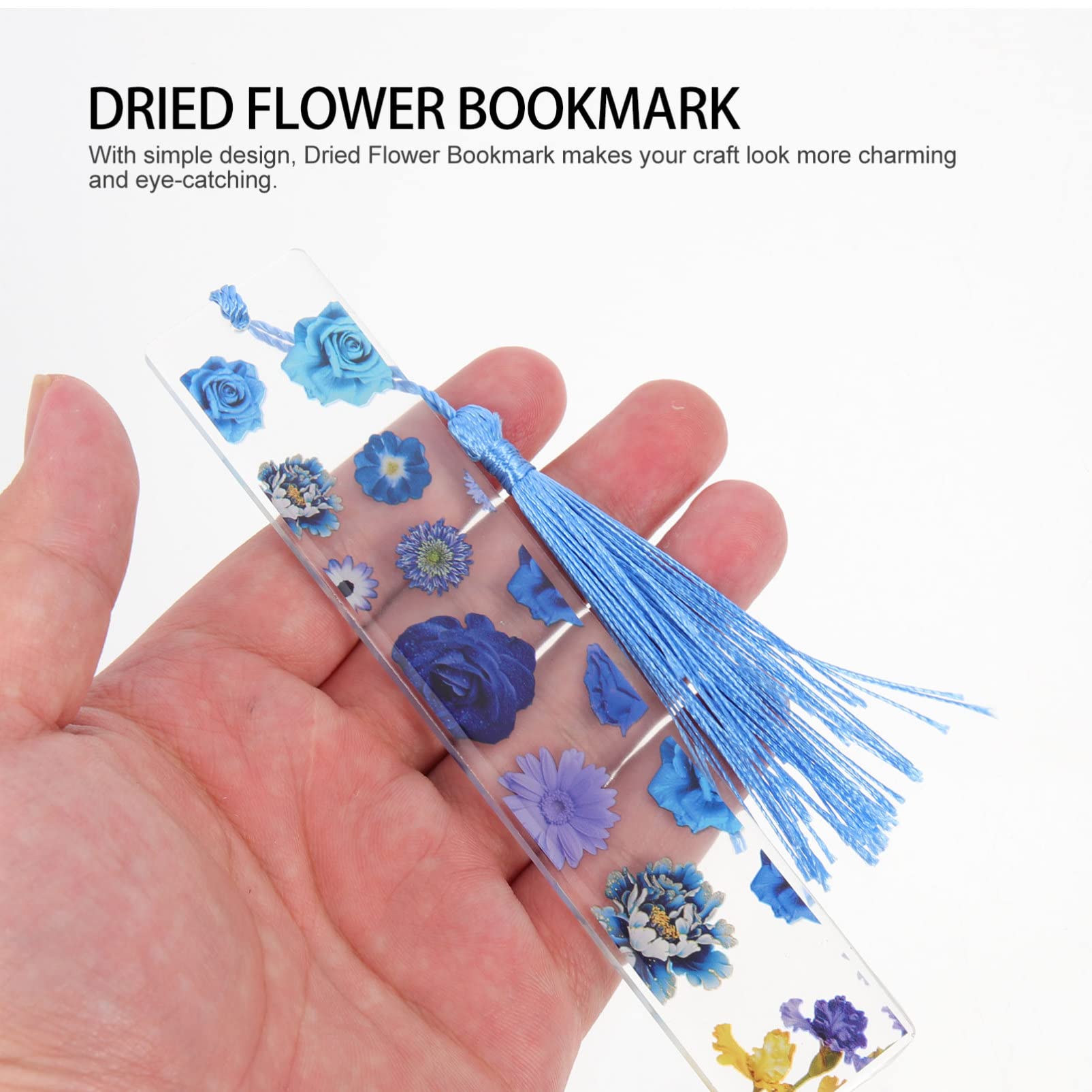 Ciieeo 5 Set Di Bellissimi Segnalibri Decorativi in ​​resina Con Fiori Secchi Per La Decorazione Della Casa 2 Pezzi * 5