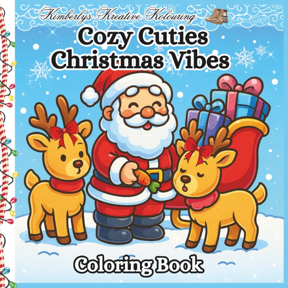 Cozy Cuties Christmas Vibes Coloring Book: “Adorable Holiday Coloring · Cute Characters, Animals & Festive Scenes”