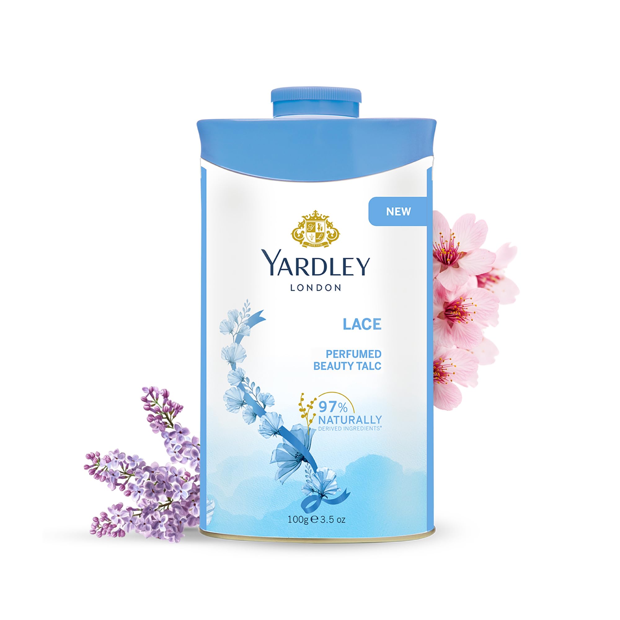 Yardley London Lace Talcum Powder for Women, 100g