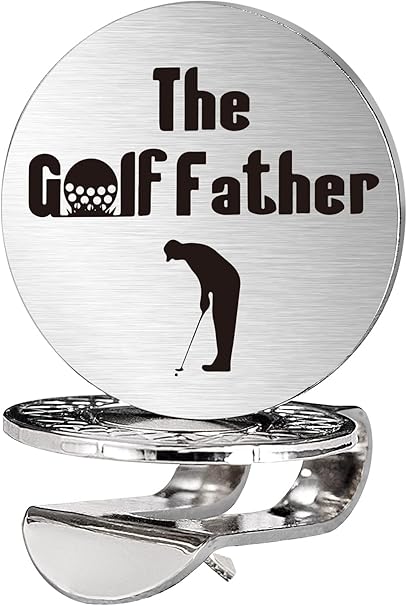 Review Advivio Funny The Golffather Golf Ball Marker with Magnetic Hat Clip, Stainless Steel Golf Marker Accessories Gifts for Dad, Father, Grandpa, Men, Golffather, Golfer, Golf Lovers