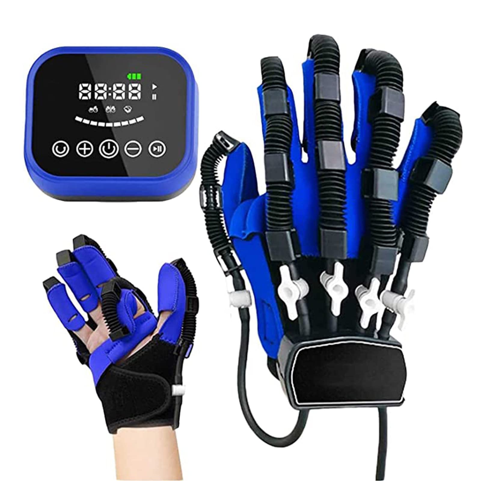 Guantes de Robot de rehabilitación Entrenamiento de Dedos Trazo Función de la Mano Dispositivo de Entrenamiento de rehabilitación Entrenador de flexión y extensión de Dedos,RightHand-L
