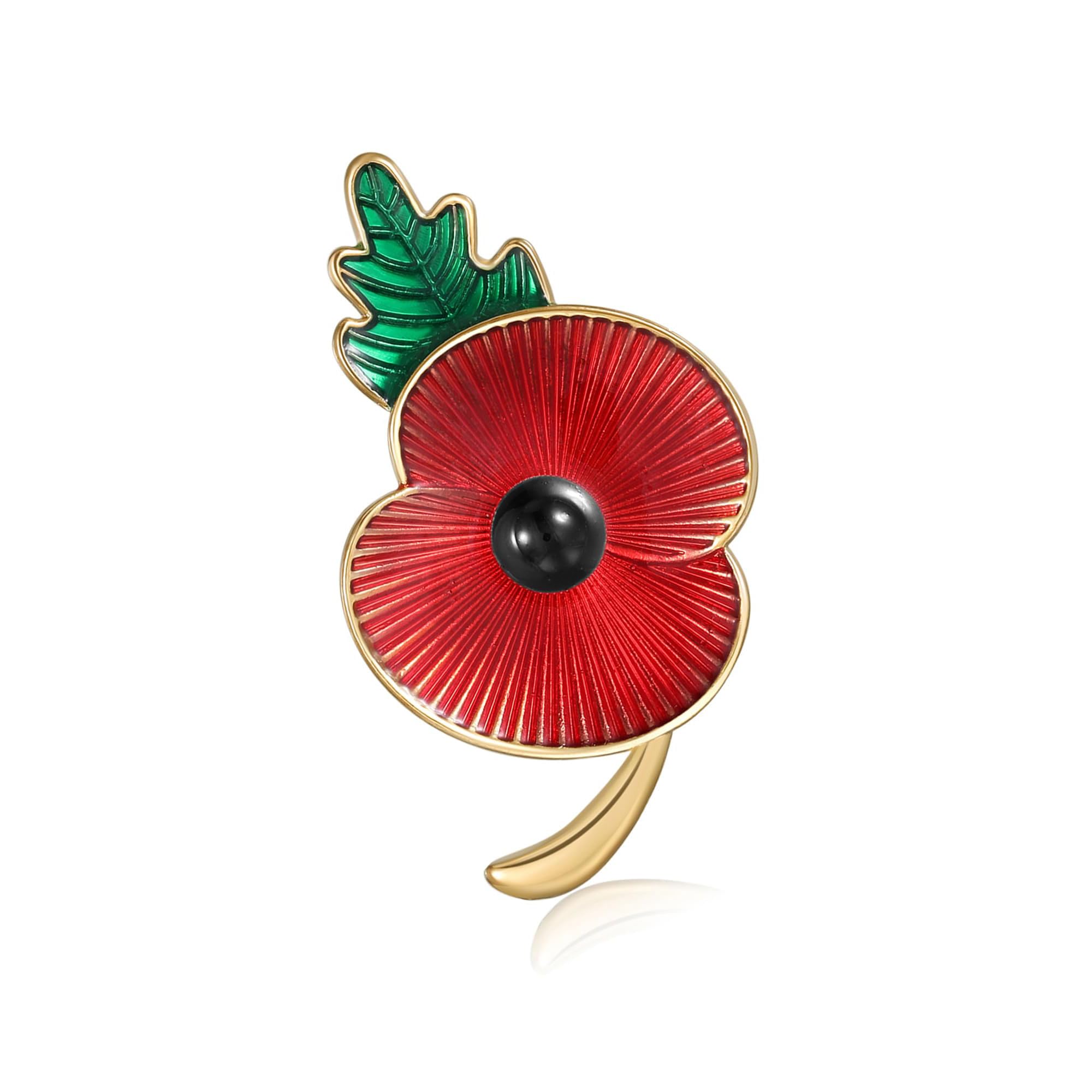ZIIERMOSS Poppy Brooch Red Poppy Lapel Pin Never Forget Red Poppy Badges and Pins Brooch Remembrance Day Never Forget Poppy Pins Veterans Memorial Gifts(2024 Poppy Pins)