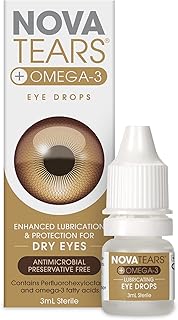 NovaTears With Omega 3 - Lubricating Eye Drops To Relieve Dry Eye. Non I...