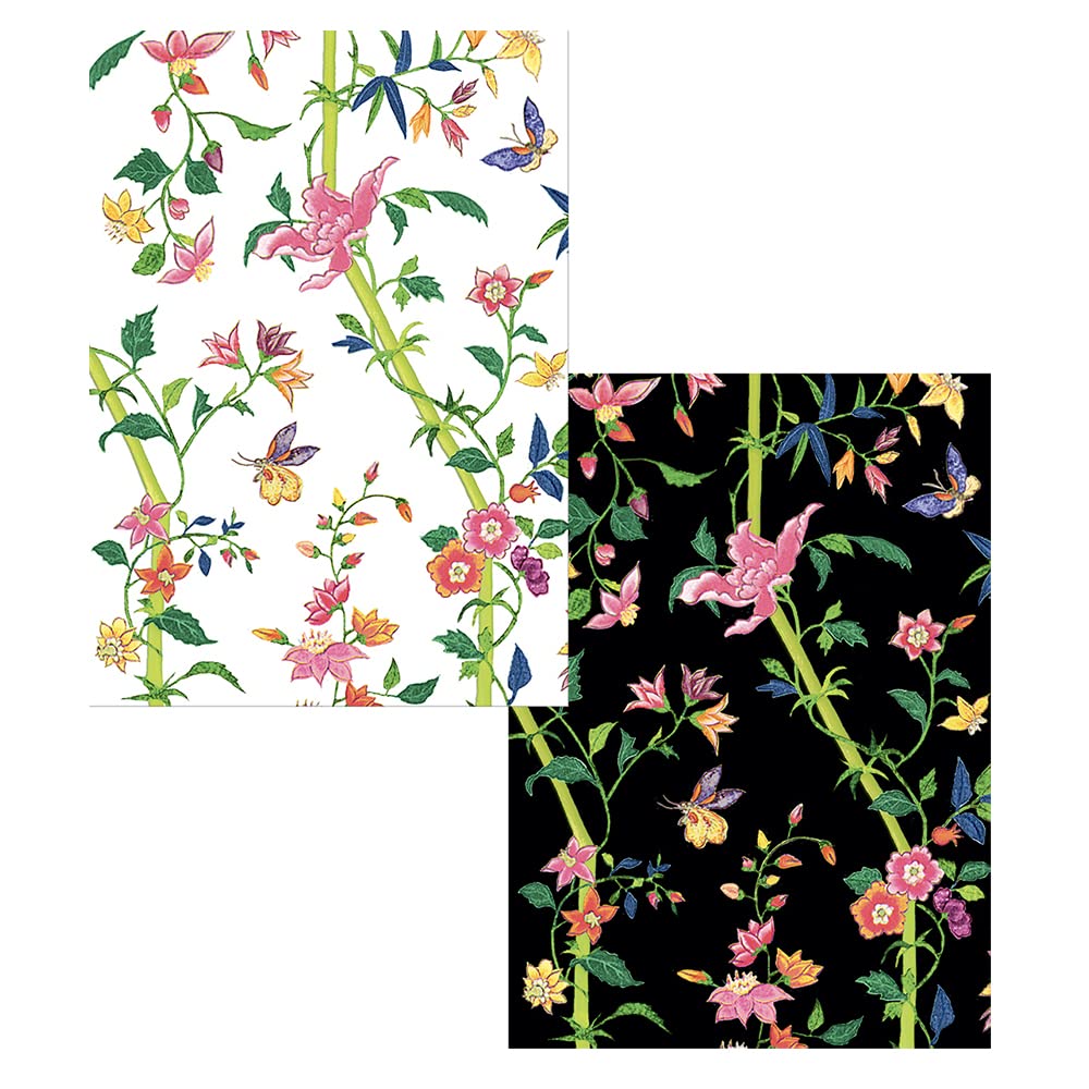 Caspari 8 Greeting Cards Notelets Blank & envelopes - Sprigged Silk The Met