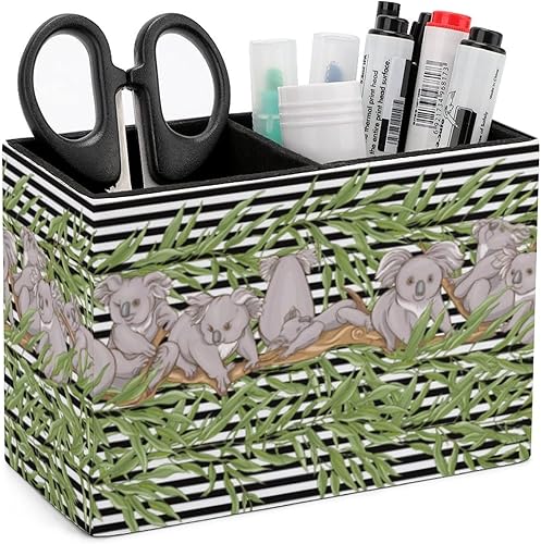 Portalápices para escritorio, lindo soporte para bolígrafos de oso koala, organizador de bolígrafos de escritorio, organizador de lápices, soporte