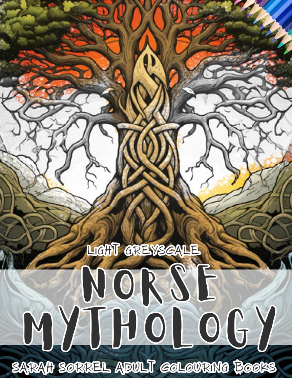 Norse Mythology: Light Greyscale Sketches - Very Light Greyscale Artbook for Coloring and Drawing Over: Norse Mythology Greyscale Sketches - Adult ... Adult Drawing Art Books by Sarah Sorrel)