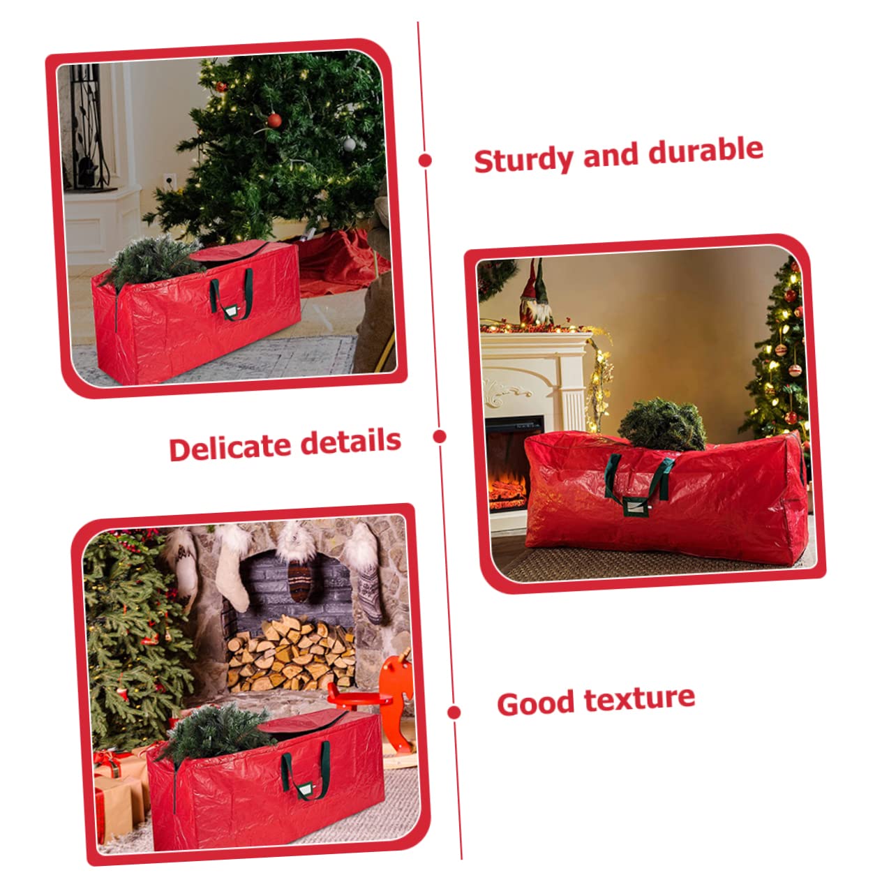 Zerodeko Wasserdichte Aufbewahrungsbeutel für Weihnachtsbäume mit Reißverschluss Große Baumtasche mit Griffen Weihnachtsbaum-organizer Geeignet für Decken Kleidung und Haushaltsaufbewahrung