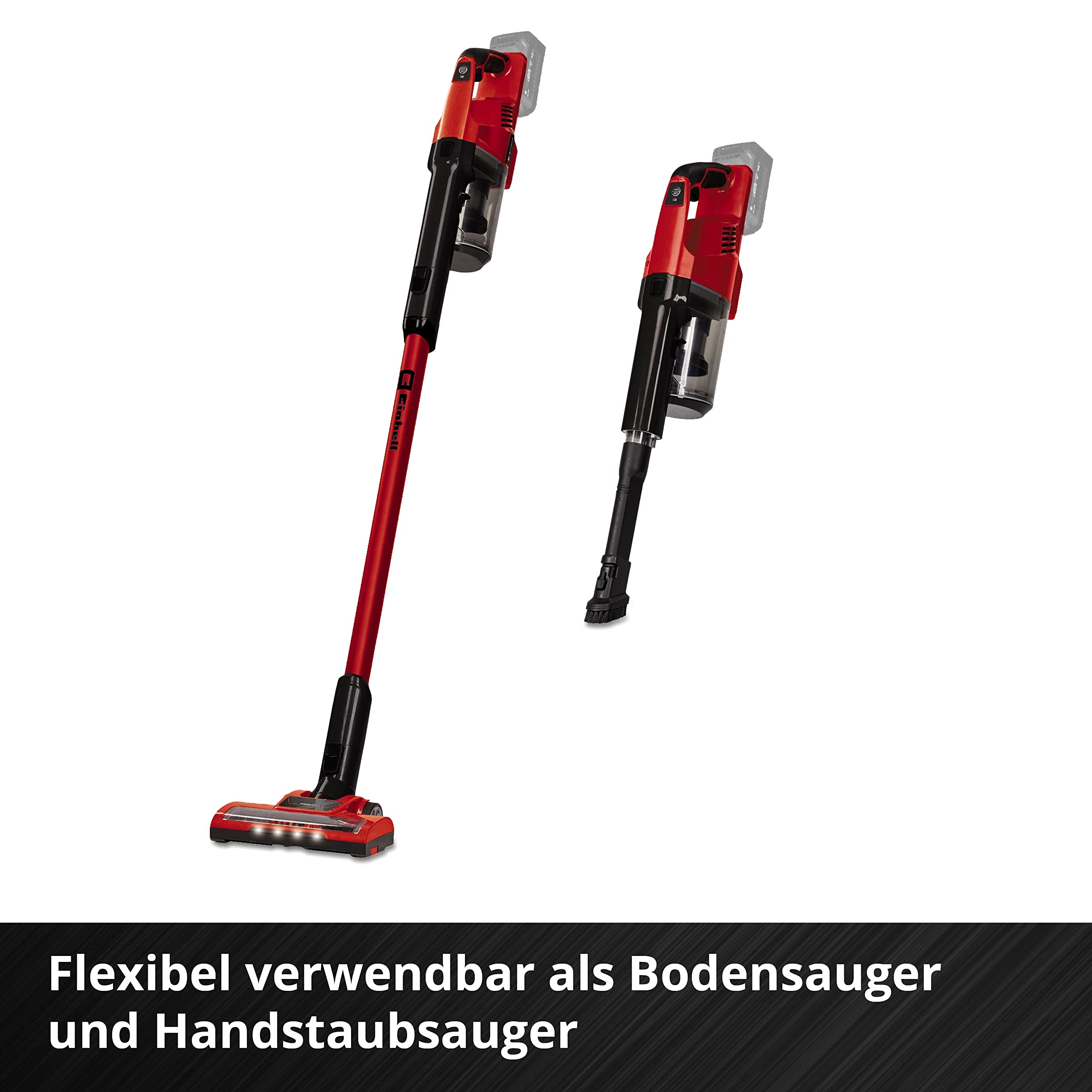 Einhell Akku-Stielstaubsauger TE-SV 18 Li-Solo Power X-Change (Li-Ion, 18V, unbegrenzte Laufzeit Dank Wechselakku-System, beutellos, Zyklontechnologie, Boost-Mode, 3-Fach Filtersystem)