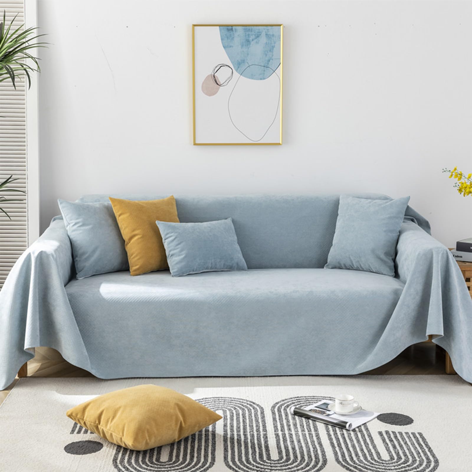 Throws for Sofas Large Sofa Throw Blanket 1 2 3 4 Seater Throws For Sofas Large Polyester Waterproof Sofa Cover For Couch Settees And Chairs Furniture Protector Covers Pet Rebellion Sofa Slipcovers — image 1