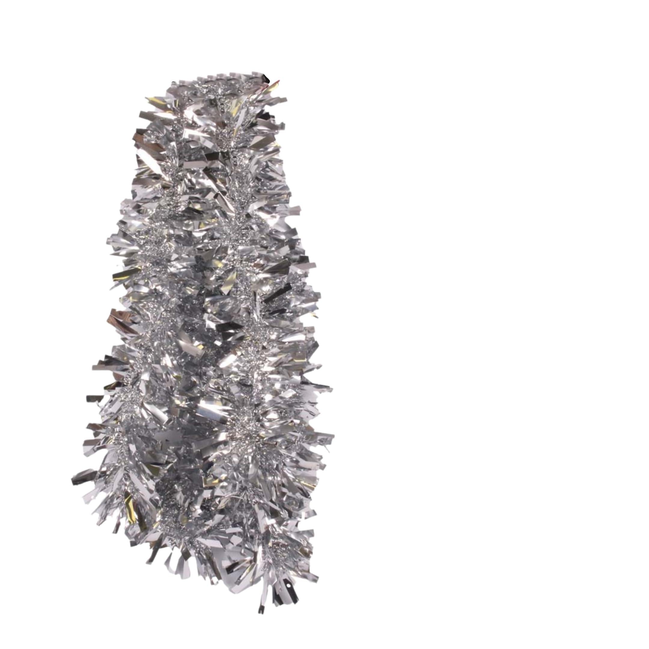 2m Christmas Chunky Silver Tinsel - Garland Decoration Party