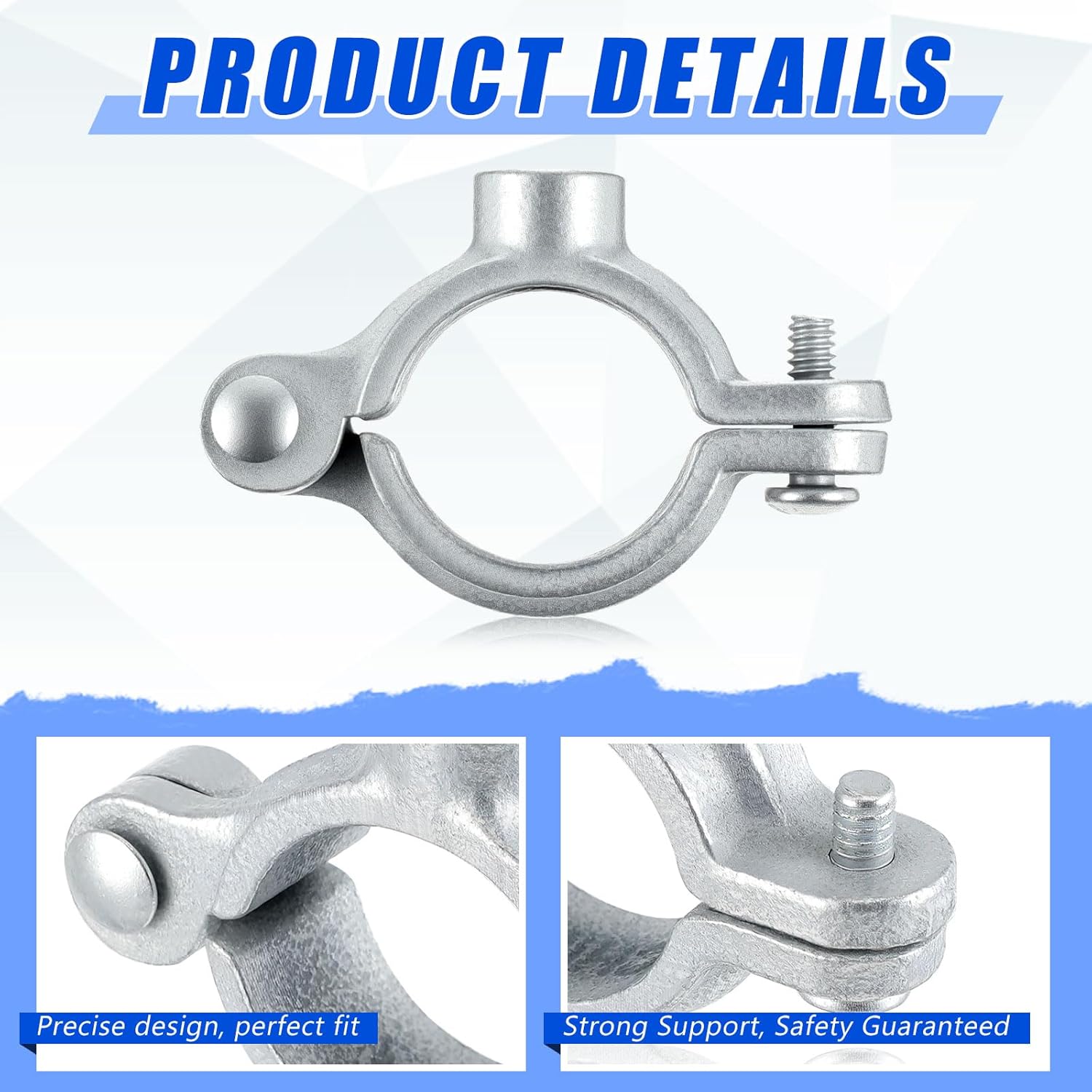 20 Pack 3/4" Split Ring Pipe Hanger for Thread Rod Galvanized Iron Mounting Bracket Support for Tubing Wall Ceiling Mount Combination Industrial Decor
