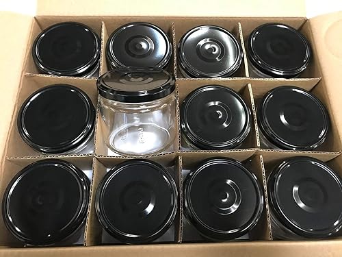 Miniatura 2 de nicebottles Tarros de salsa de vidrio transparente, 12 onzas  6 cajas de 12 unidades, 72 en total