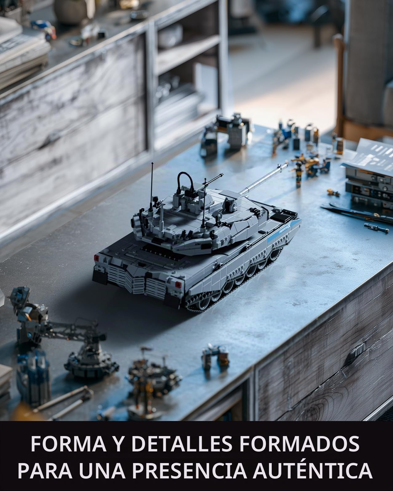 Nifeliz Abrams X Kit de Construcción de Tanque, Modelo de Tanque Militares para Adultos, Coleccionable Regalo para Adultos Amantes Militares (2136 Piezas, NF10300)