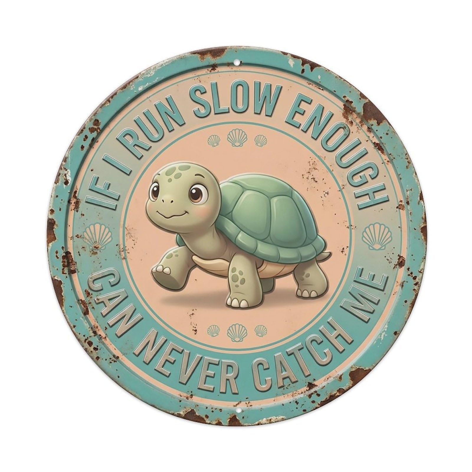 Turtle Slow Livingroom Metal Tin Sign