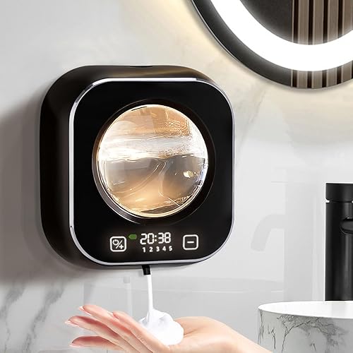 Dispensador automático de jabón, dispensador de jabón de manos inteligente sin contacto de 10.2 fl oz, 5 niveles de jabón ajustables, dispensador de