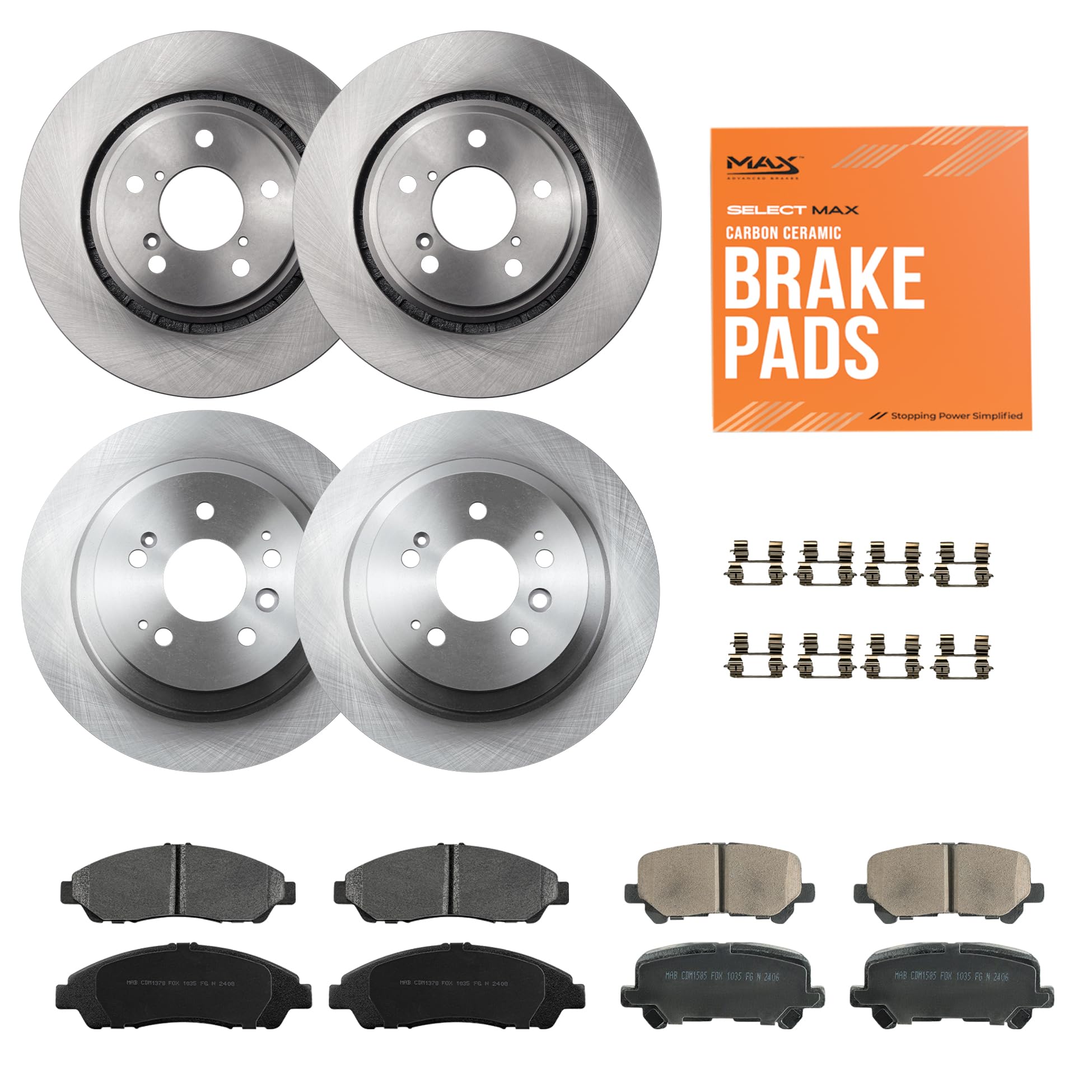 Max Advanced Brakes Front &amp; Rear Brake Kit For Honda Pilot
