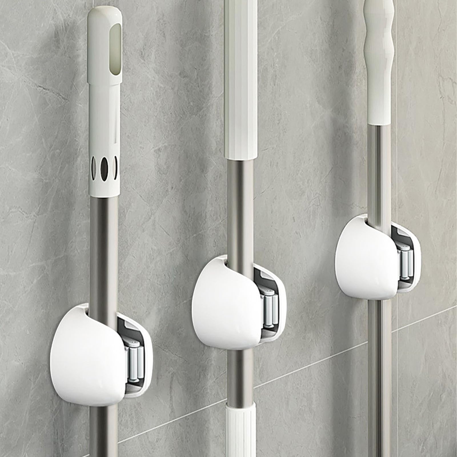 Ibell Accroche Balai Mural, Porte Balai Mural Avec 4 Emplacements Et 5