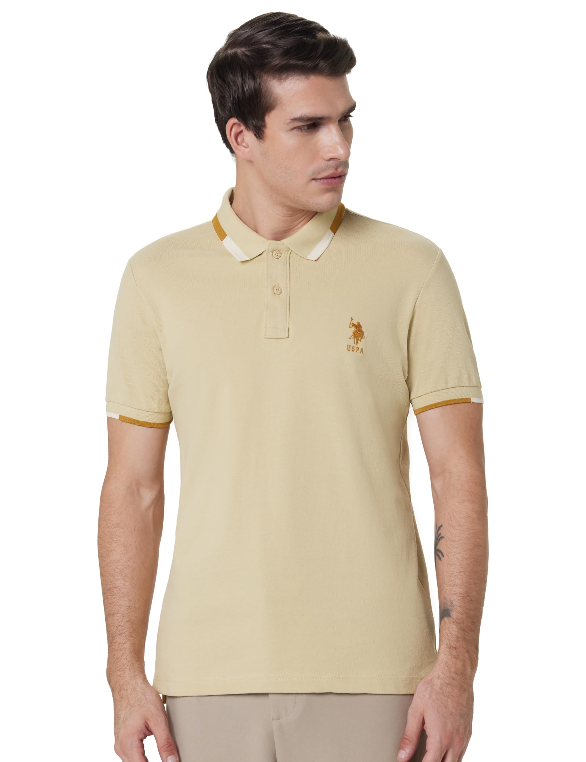 u.s. polo assn. Men Cotton Regular Fit Polo Shirt-picture-13