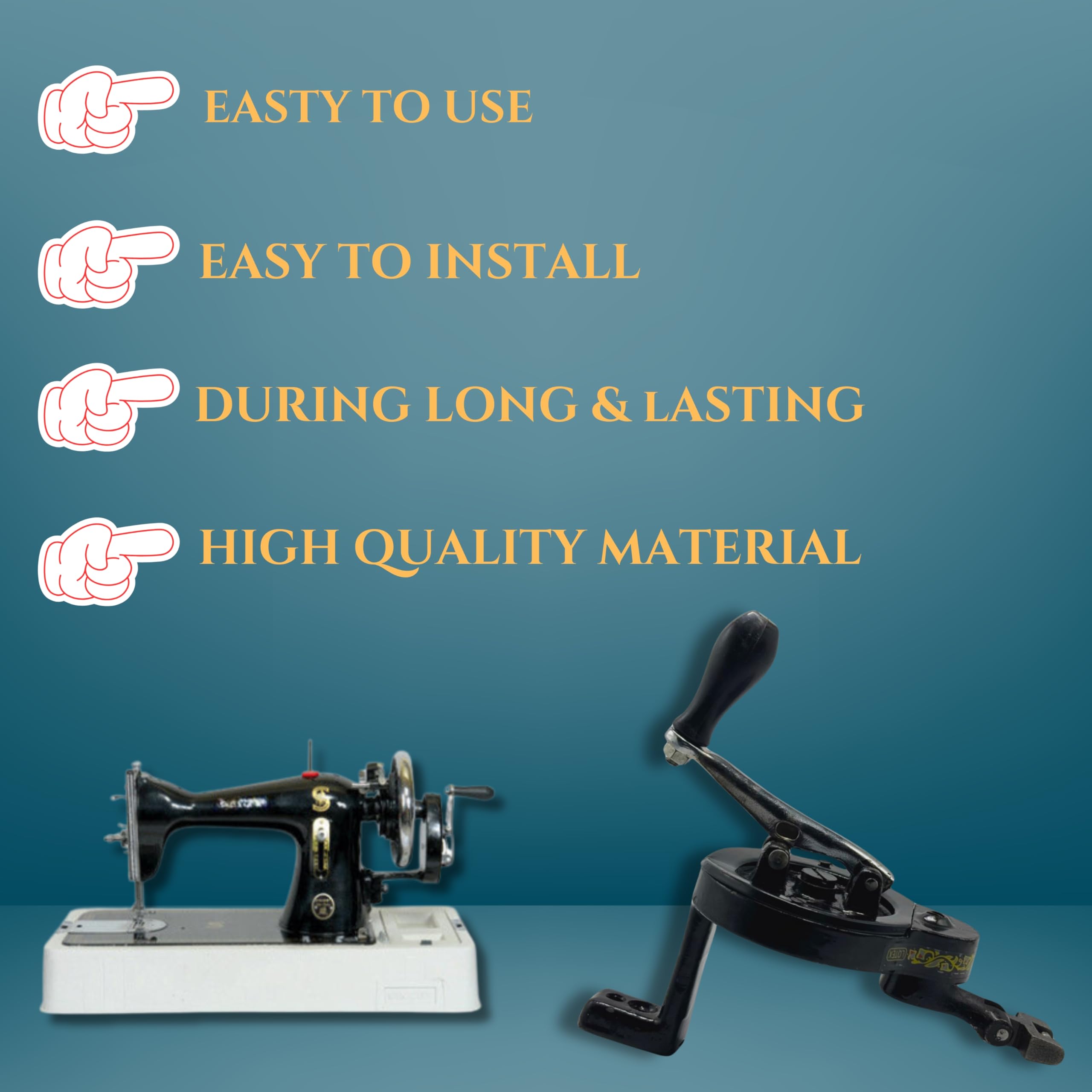 ZENITH Metal Handle Attatchment (HATTHI) Suitable for Home Domestic mauual Sewing Machines. Black — Amazon image 4