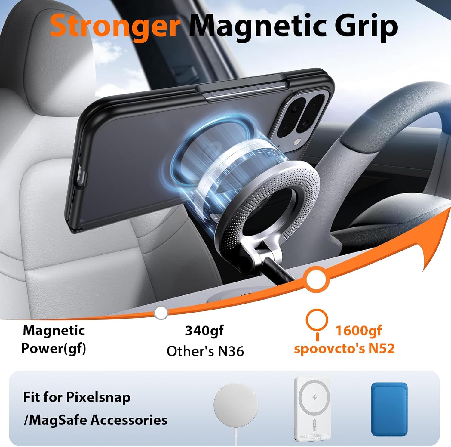 Magnetic for Google Pixel-10-Pro Fold Case: Compatible with MagSafe/Pixelsnap, TPU Shockproof Hinge Protection, HD Screen Protector, Matte Translucent Frosted Phone Cover for Pixel 10 Pro Fold, Black