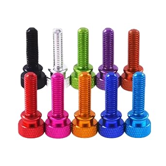 6063 Aluminum Alloy DIY mesh Hand Screws, M3 Series, mesh, Hand Screw, Chassis, Wing Shape, Computer Screws 10 Pieces (Royal Blue, M3x5mm10pcs)