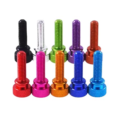 6063 Aluminum Alloy DIY mesh Hand Screws, M3 Series, mesh, Hand Screw, Chassis, Wing Shape, Computer Screws 10 Pieces (Royal Blue, M3x5mm10pcs)