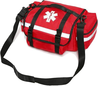 First Aid Bag Empty Trauma Medical Bag for Emergency First Responder Bag Organizer EMS/EMT Shoulder Carry Bag 13x9x7