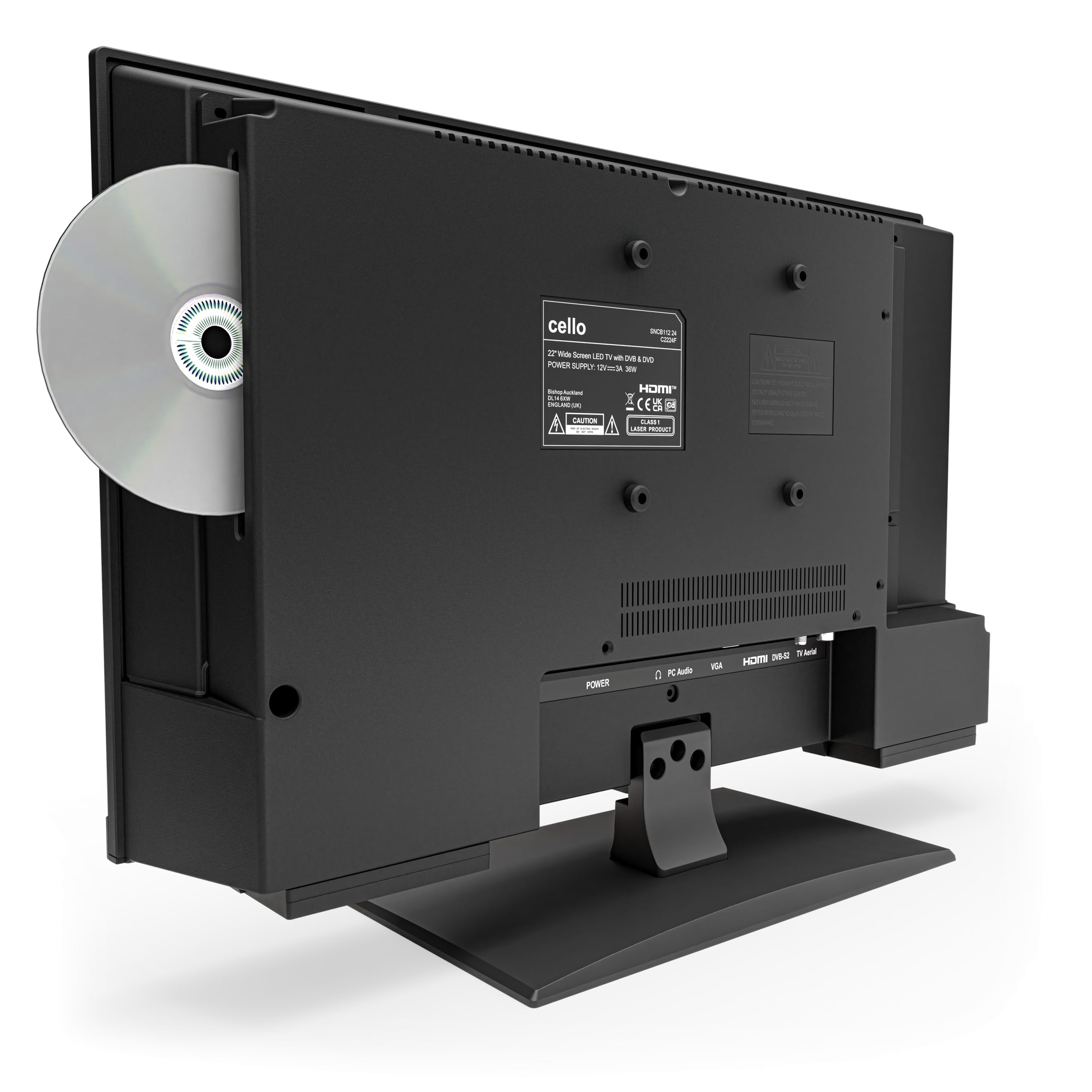 Cello Téléviseur C2224F 22 Pouces Full HD 230 V Lecteur DVD intégré