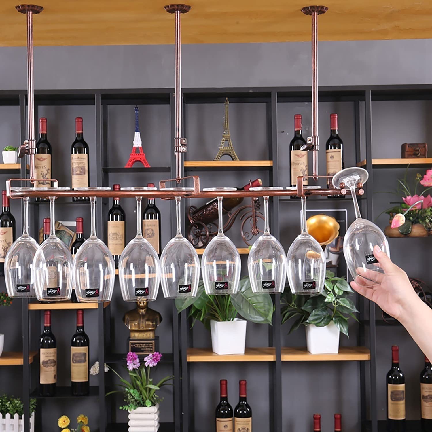 Porte-gobelet à suspendre simple DASHADAO pour créer une ambiance de bar bistrot