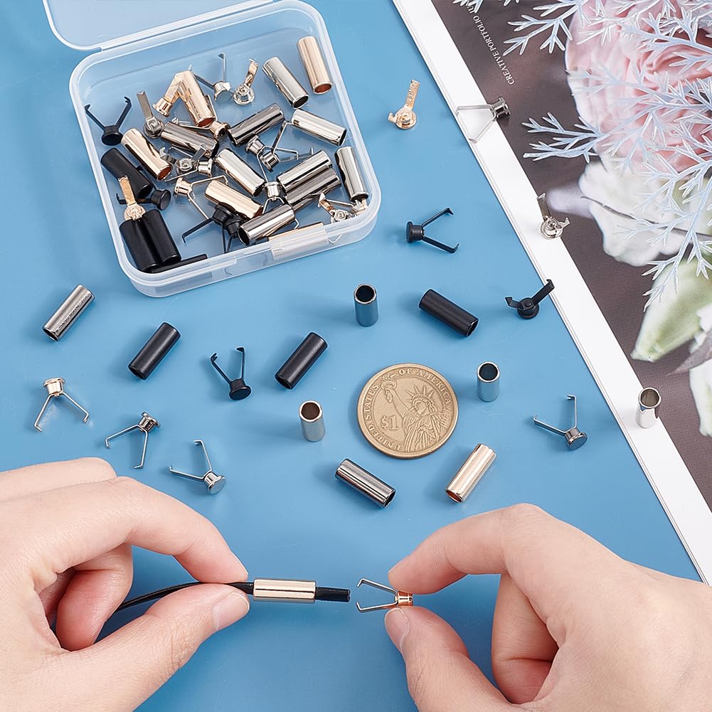 Amazon | PH PandaHall 32セット 紐先金具 靴紐の金具 先止め金具