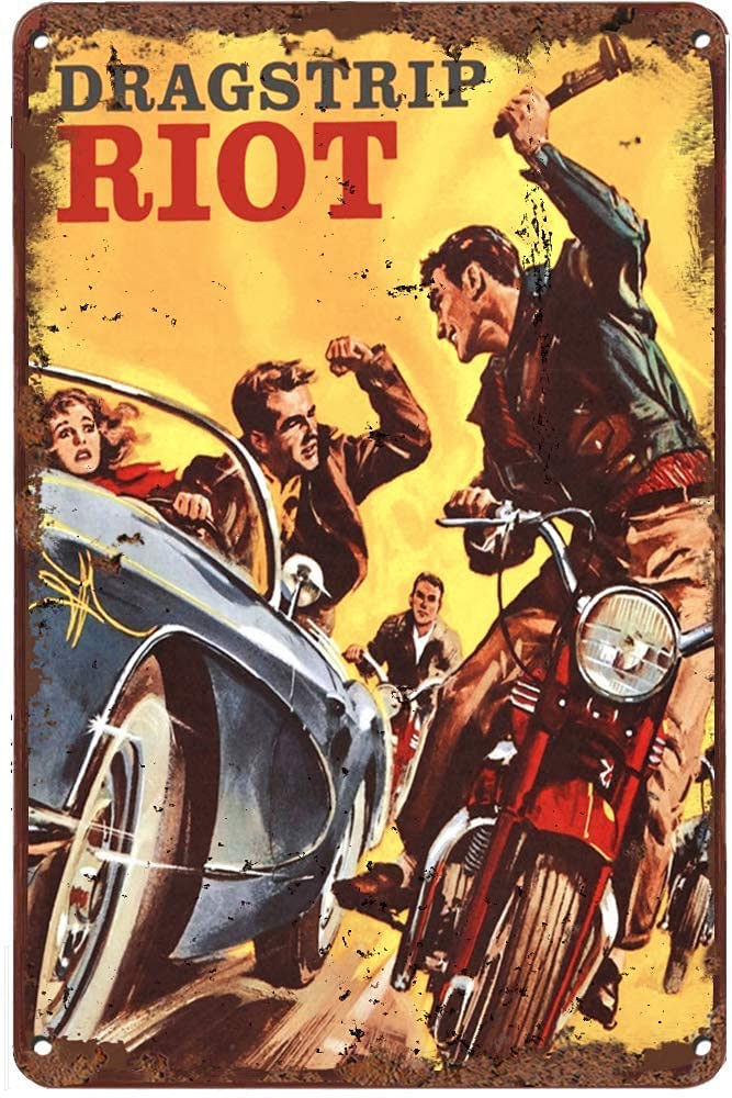 Daiercy Vintage Tin Sign Bikers Riders Movie Metal Sign Retro Wall Decor For Home Cafes Office Store Pubs Club Sign Gift 20X30 Cm Plaque Tin Sign Cf-41901