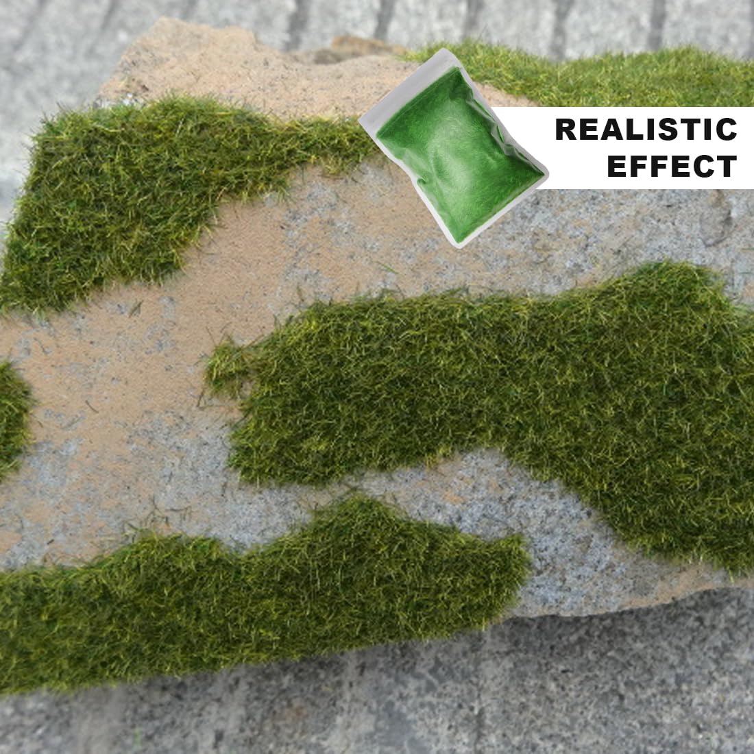 Fleurs Maquette Diy 24 Touffes Herbe Statique & Fleurs Miniatures - Décoration Maquette Train, Paysage DIY Ou Maison De Poupée | Vert/Rouge/Jaune Fausse Herbe Maquette