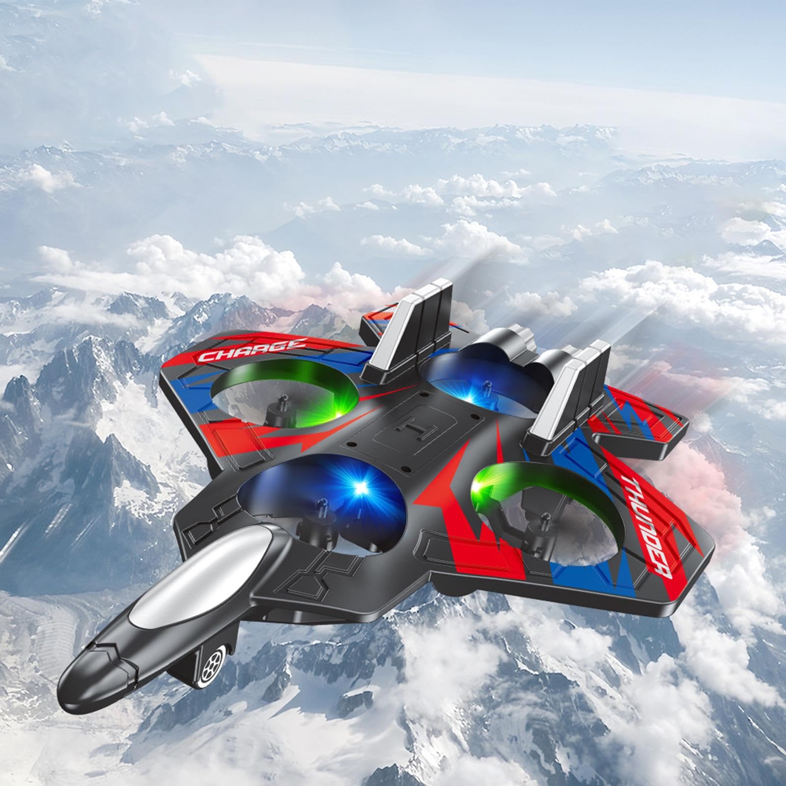 Qianly Avión Teledirigido RC con Mando a Distancia Modelo Avión Planeador Ligero de Espuma Resistencia a Golpes y Fácil Control Adecuado para Principiantes, Rojo