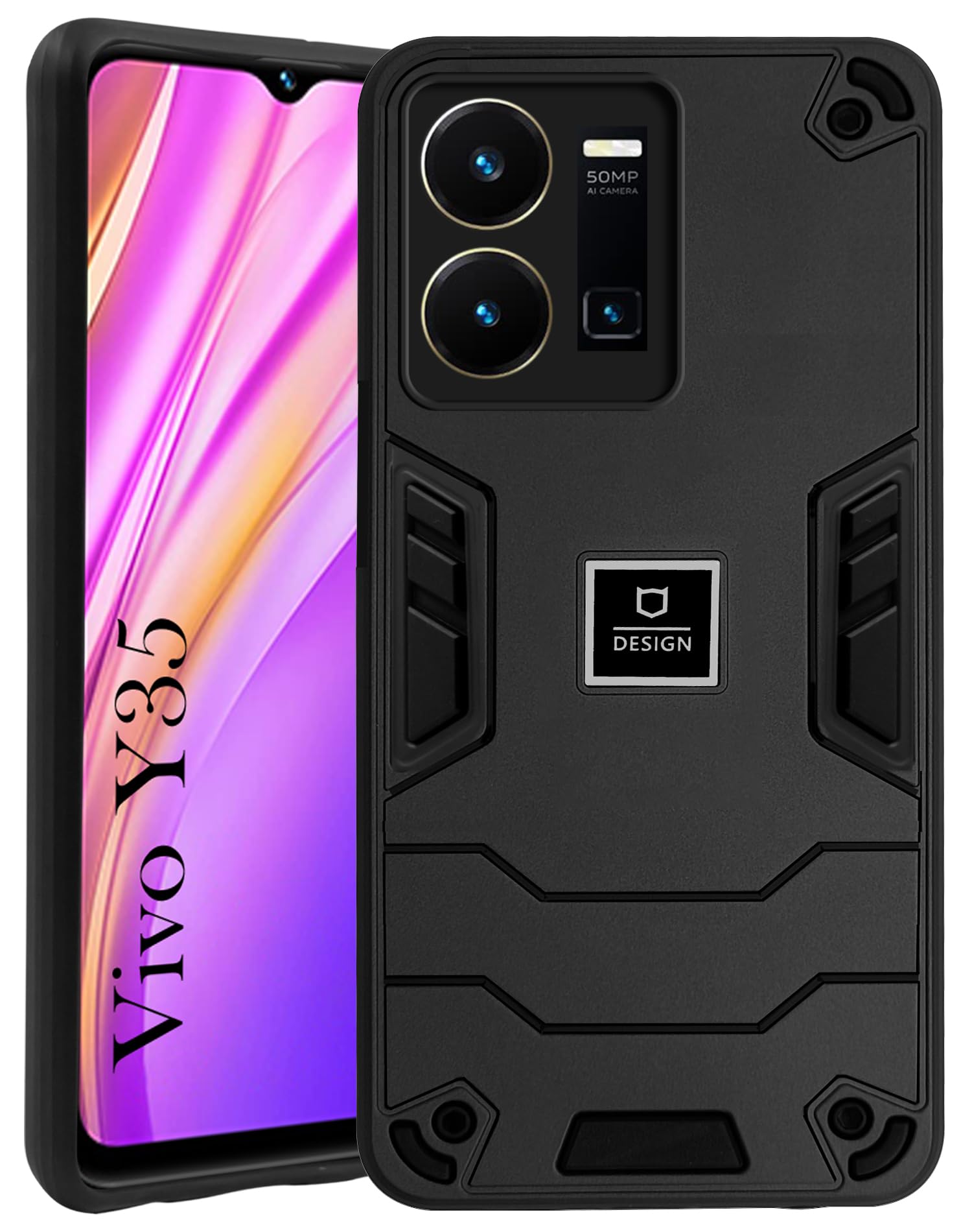 Jkobi Back Cover Case for Vivo Y35 (Lightweight Hybrid Armor Shockproof Polycarbonate| Slim Black) (B0C5TDWNYW) Amazon Price History, Amazon Price Tracker