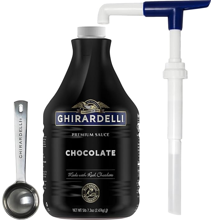 Ghirardelli Black Label Chocolate Sauce 87.3 Ounce Bottle with Ghirardelli