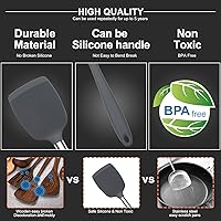 Vista 4 de Silicone Cooking Utensil Set, Non-stick Kitchen Utensil 13 Pcs Cooking Utensils Set, Heat Resistant Cookware, Silicone Kitchen Tools with Stainless