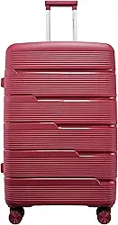 Mala de Viagem Grande 32kg em Polipropileno Cadeado TSA Rodas 360 Gladiador P2G (Cereja)