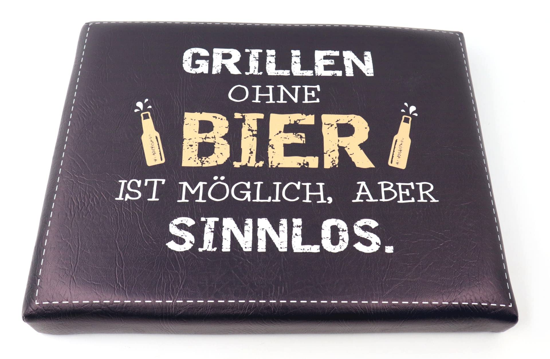 1 cuscino imbottito per casse di birra, barbecue senza birra, 44 x 34 x 5 cm, plastica