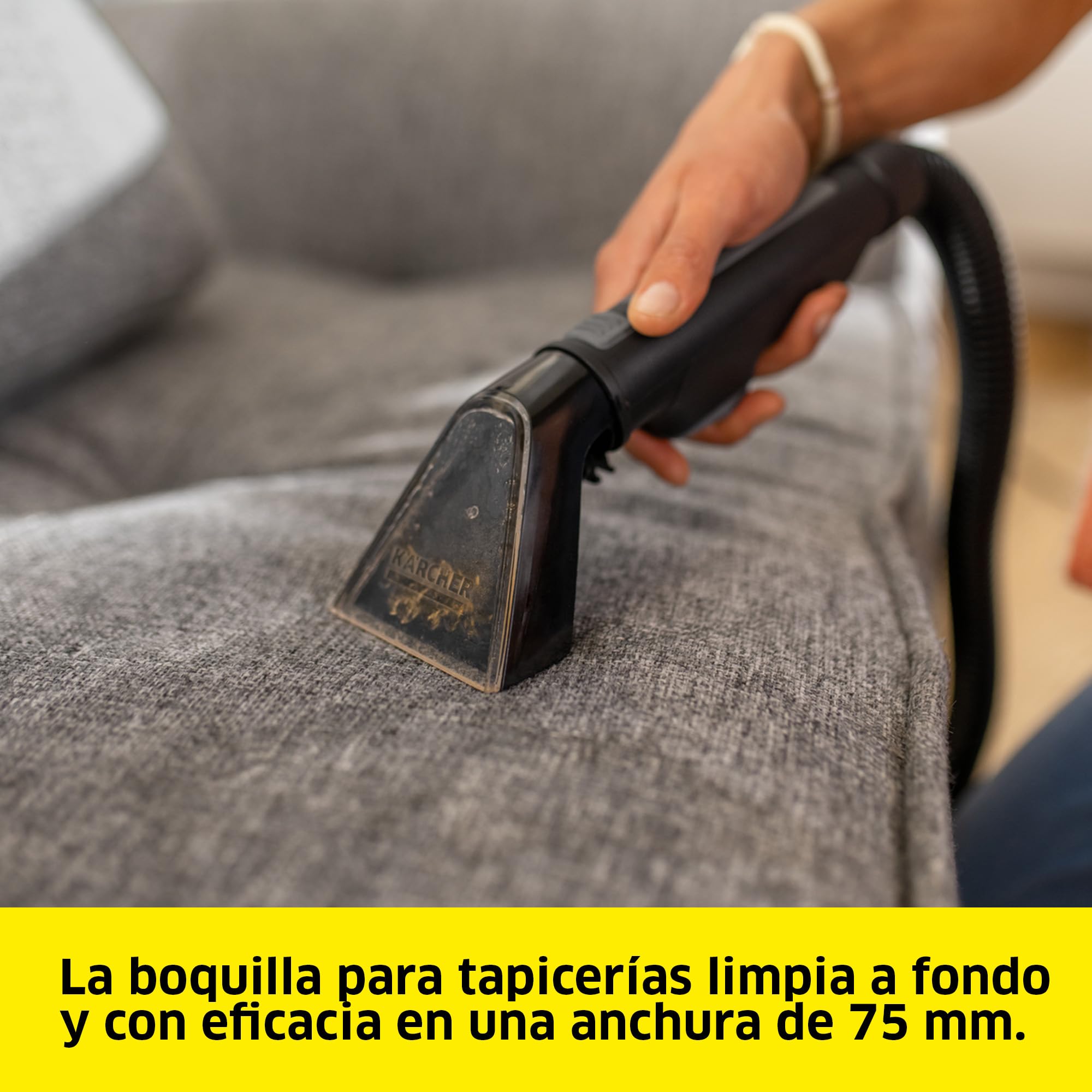 Kärcher lava-aspiradora SE 2 Spot Care, potencia: 450 W, depósito de agua limpia: 1,5 l, superficie: 2,89 m², peso: 4,2 kg, boquilla para tapicerías, boquilla para manchas, limpiador RM 519