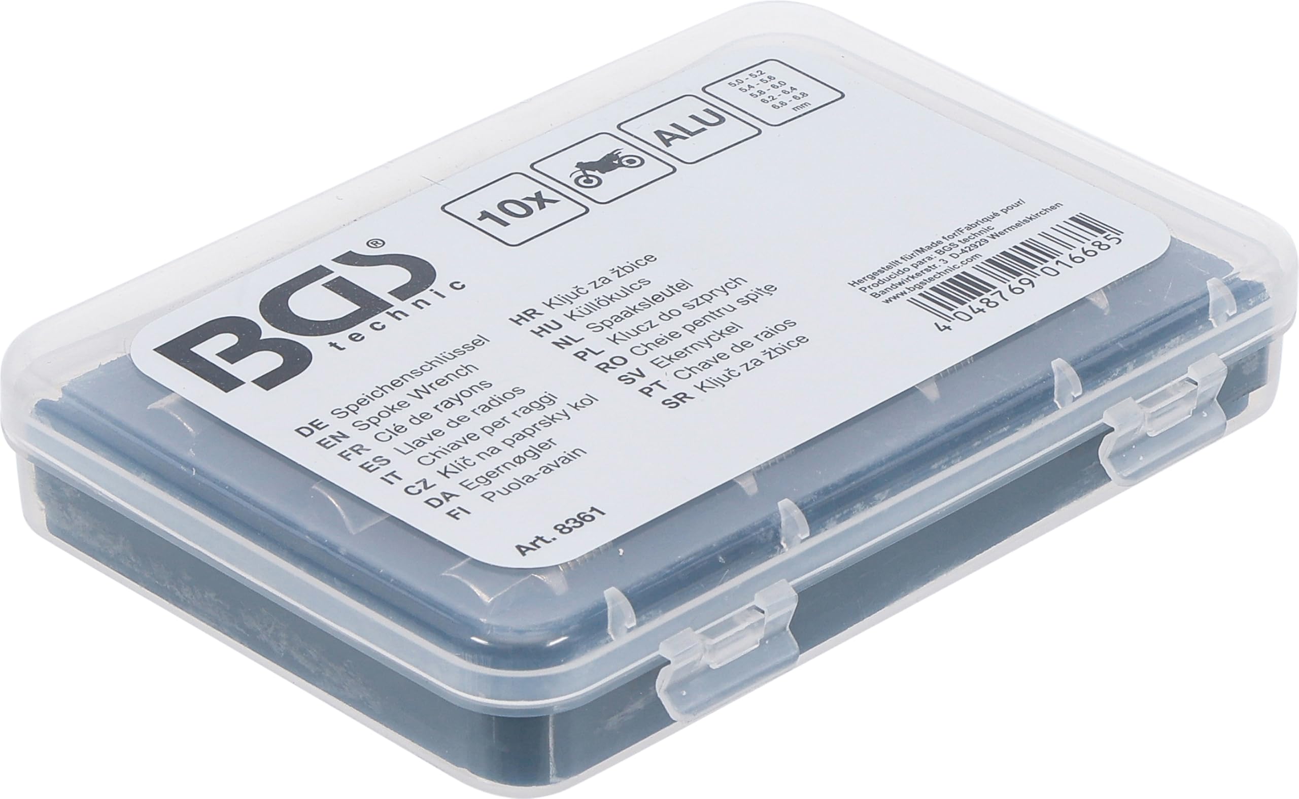 BGS 8361 | Chiave per raggi | teste intercambiabili | per motoveicoli | 10 pz.