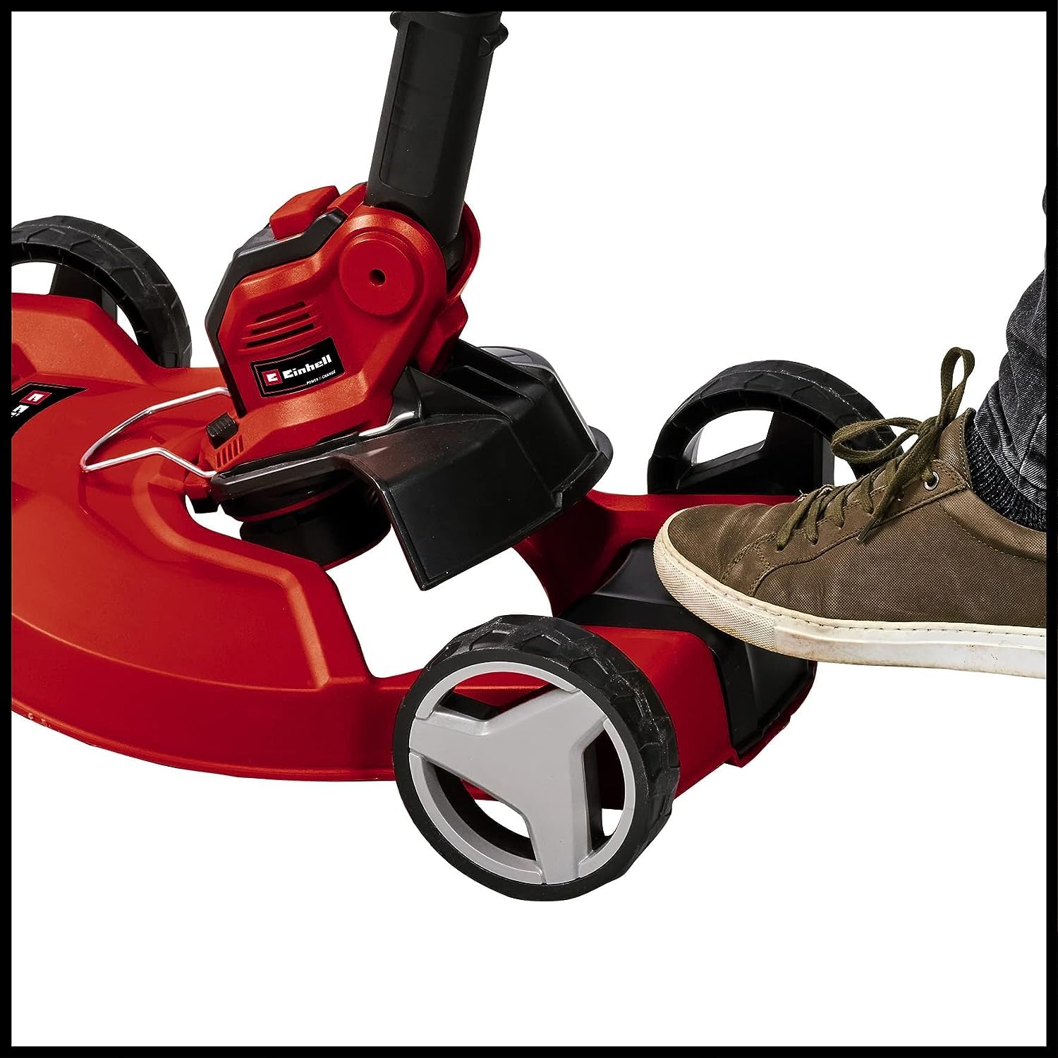 Einhell Cortacésped con batería GE-CT 18/28 Li TC-Solo Power X-Change (Iones de Litio, 18 V, Carro de Recortadora, 28 cm de Anchura de Corte, Hilo, envío sin batería ni Cargador)