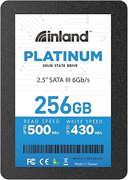 Inland Platinum 256GB SSD SATA III 6Gb/s 2.5" 7mm TLC 3D NAND Internal Solid State Drive 256GB